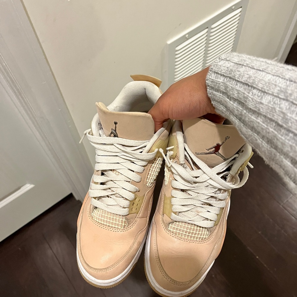 Jordan Women's Sneakers in Peach and White